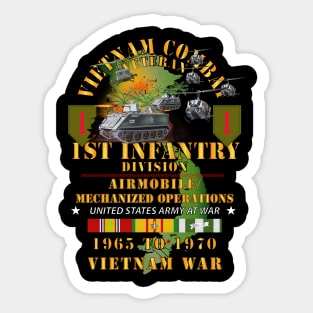 1st Infantry Div - Airmobile - Mech Operations w VN SVC X 300 Sticker